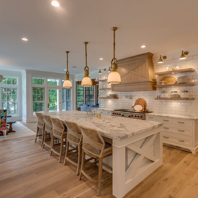 Farmhouse Kitchen with Oversized Island and Custom Butlers Pantry1